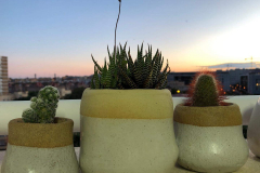 Macetas realizadas por encargo. Gres esmaltado.