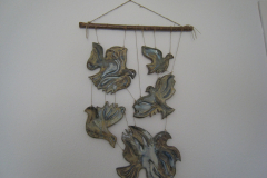 Palomas, pared.