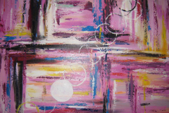 Abstracción rosa. Acrílico sobre lienzo..PVP: 200€